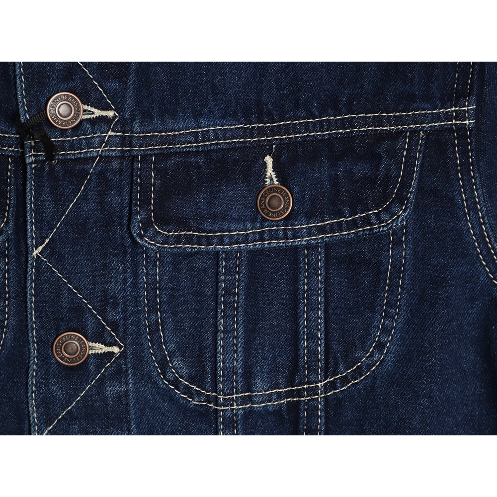Celine Paris denim jacket with back patch,Celine