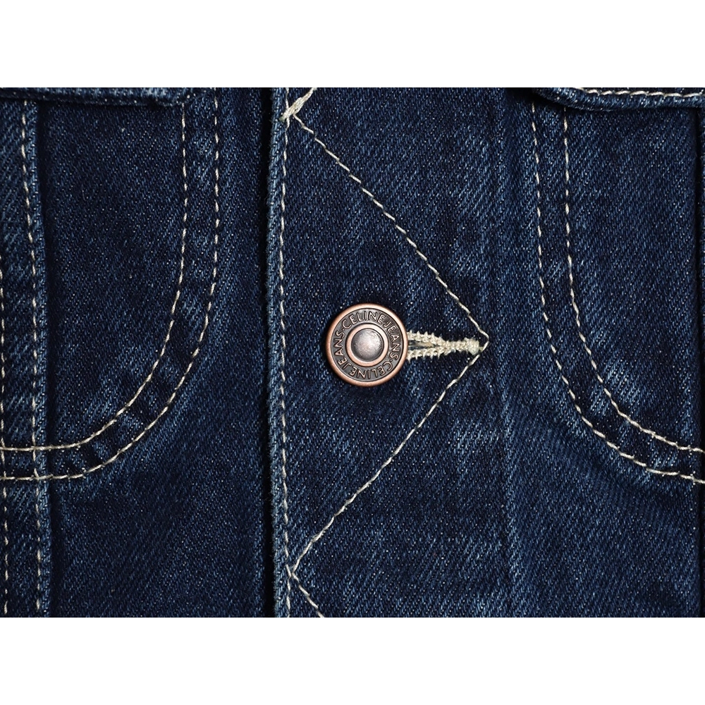 Celine Paris denim jacket with back patch,Celine
