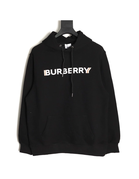 Burberry Double Shadow Lettering Print Hoodie,Burberry