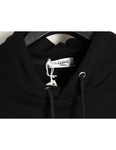 Celine studded diamond lettering hooded sweatshirt,Celine