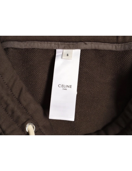 Celine side webbing embroidered logo cuffs trousers,Celine