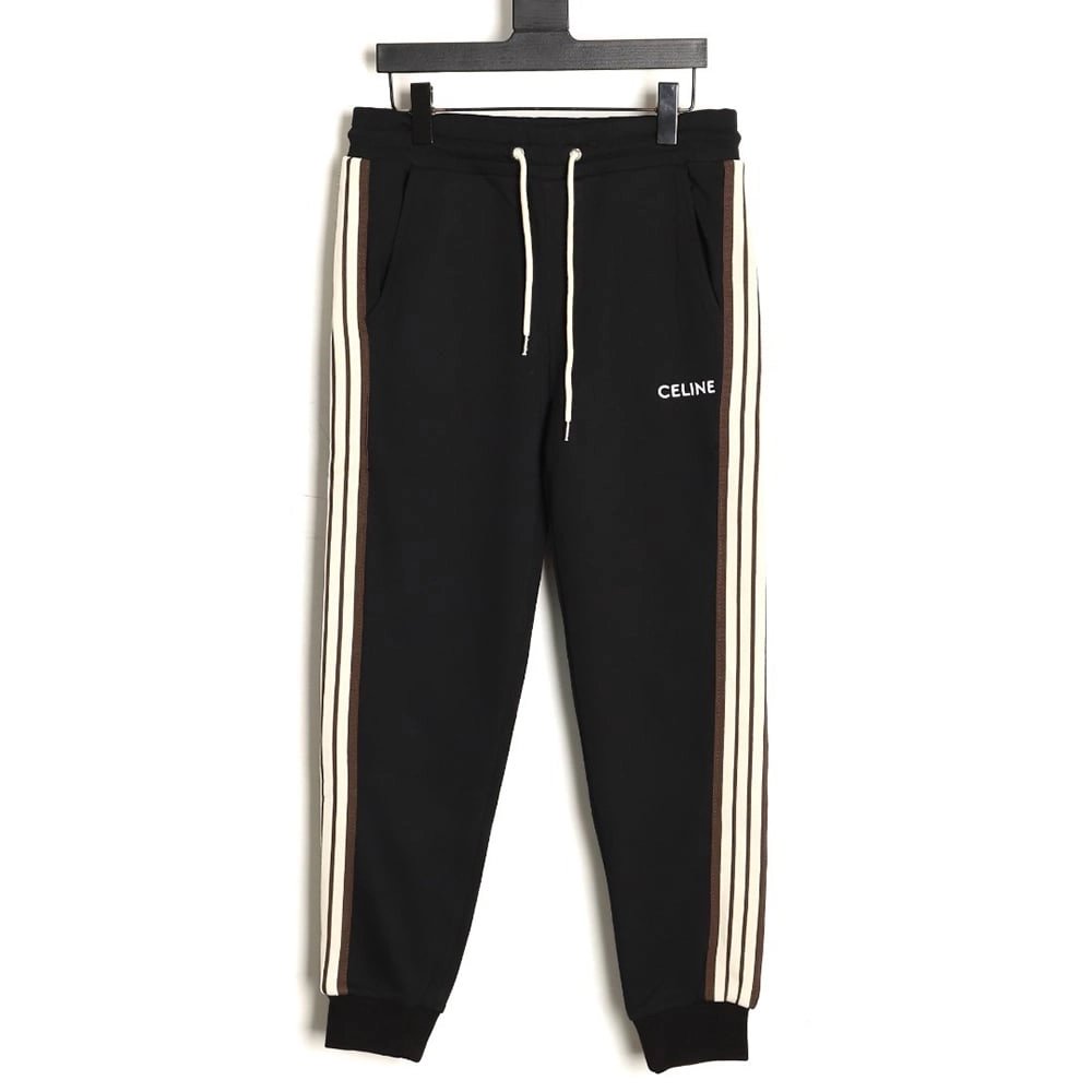 Celine side webbing embroidered logo cuffs trousers TSK1,Celine