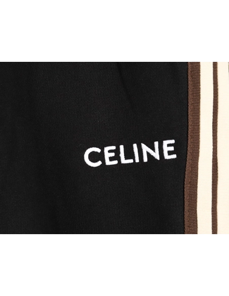 Celine side webbing embroidered logo cuffs trousers TSK1,Celine