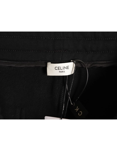 Celine side webbing embroidered logo cuffs trousers TSK1,Celine