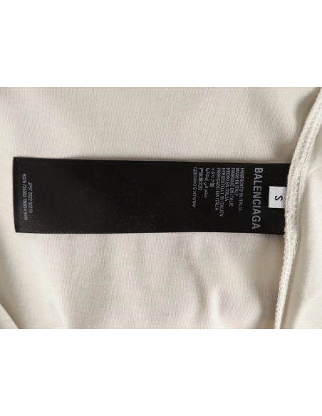 Balenciaga Klein blue front and back embroidered lettering short-sleeved T-shirt,Balenciaga