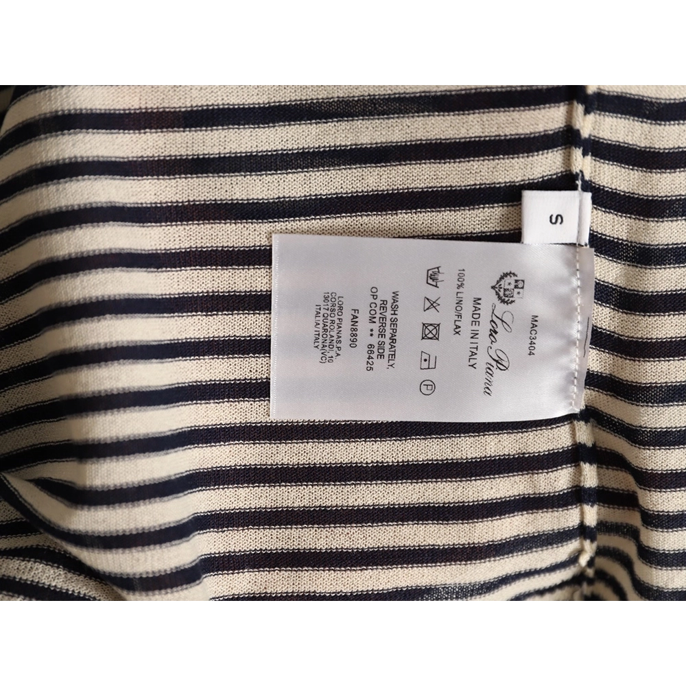 Loro Piana striped knitted Polo short-sleeved,Loro Piana