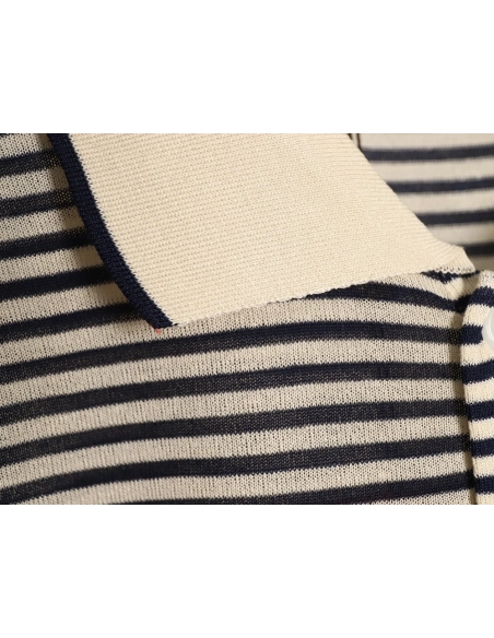Loro Piana striped knitted Polo short-sleeved,Loro Piana