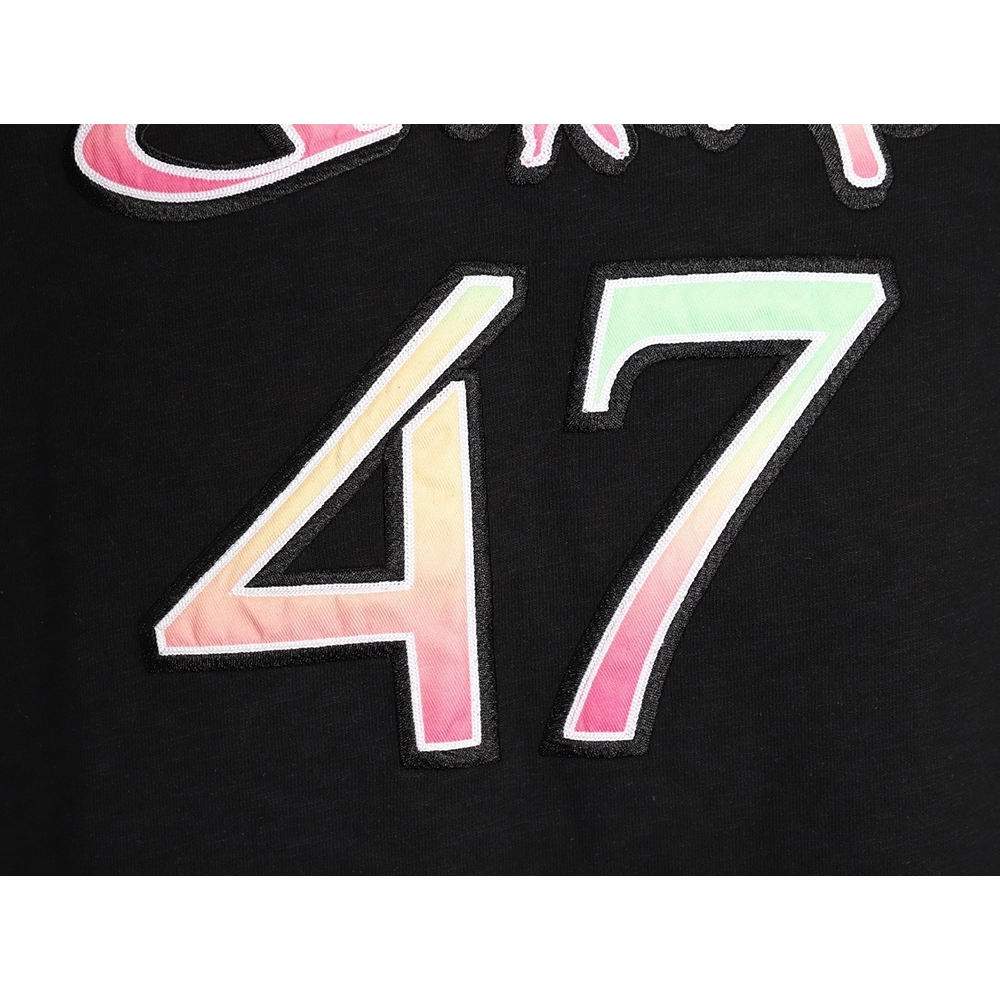Dior 47 gradient lettering appliqu¨¦ short sleeves TSK1,Dior