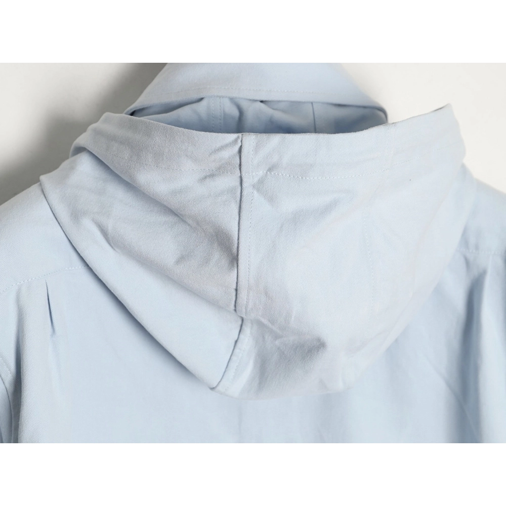 Loewe cotton detachable hooded long-sleeved shirt jacket,Loewe