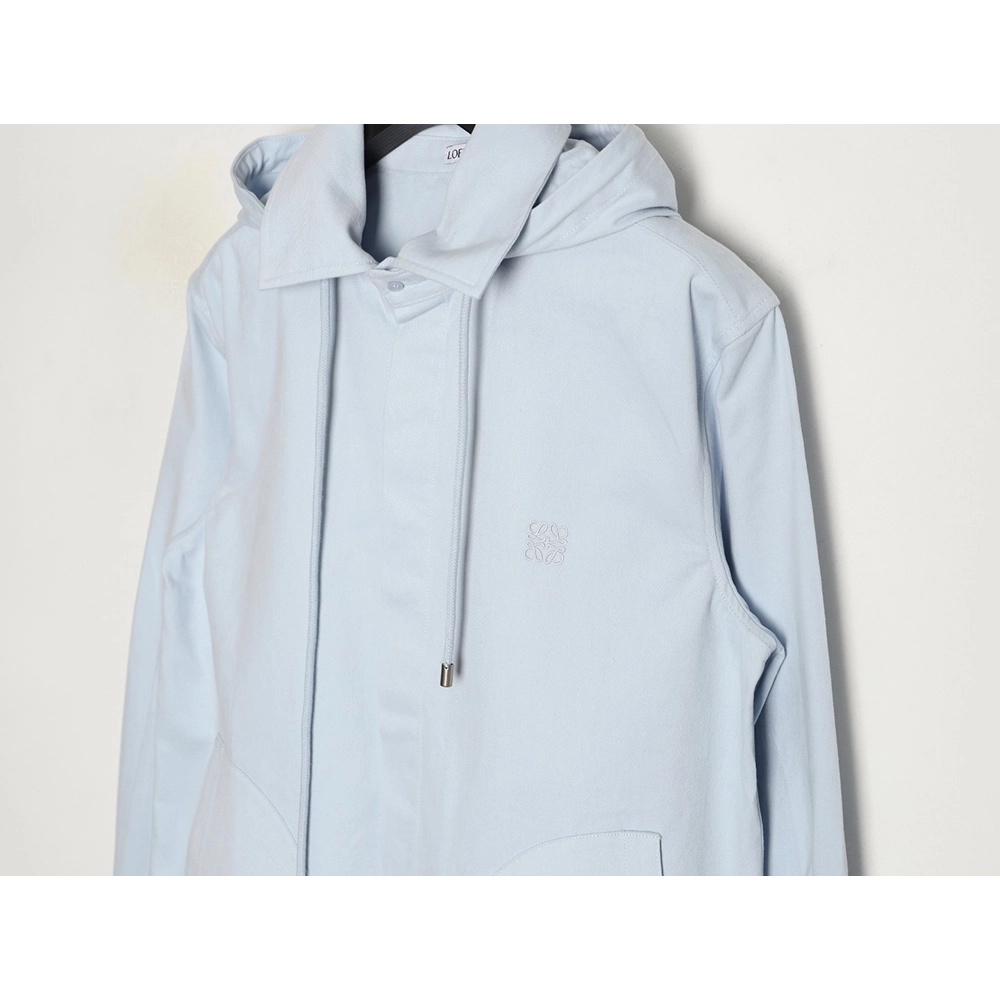 Loewe cotton detachable hooded long-sleeved shirt jacket,Loewe