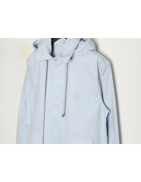 Loewe cotton detachable hooded long-sleeved shirt jacket,Loewe