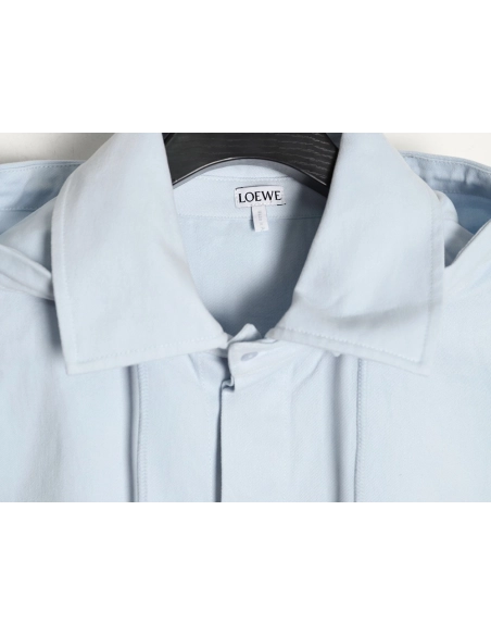 Loewe cotton detachable hooded long-sleeved shirt jacket,Loewe