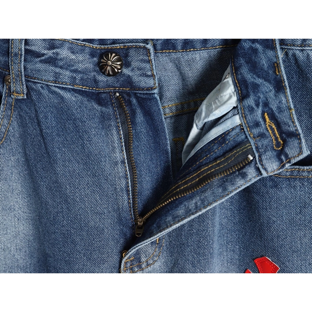 Chrome Hearts Back Sanskrit Cross Leather Pants,Chrome Hearts