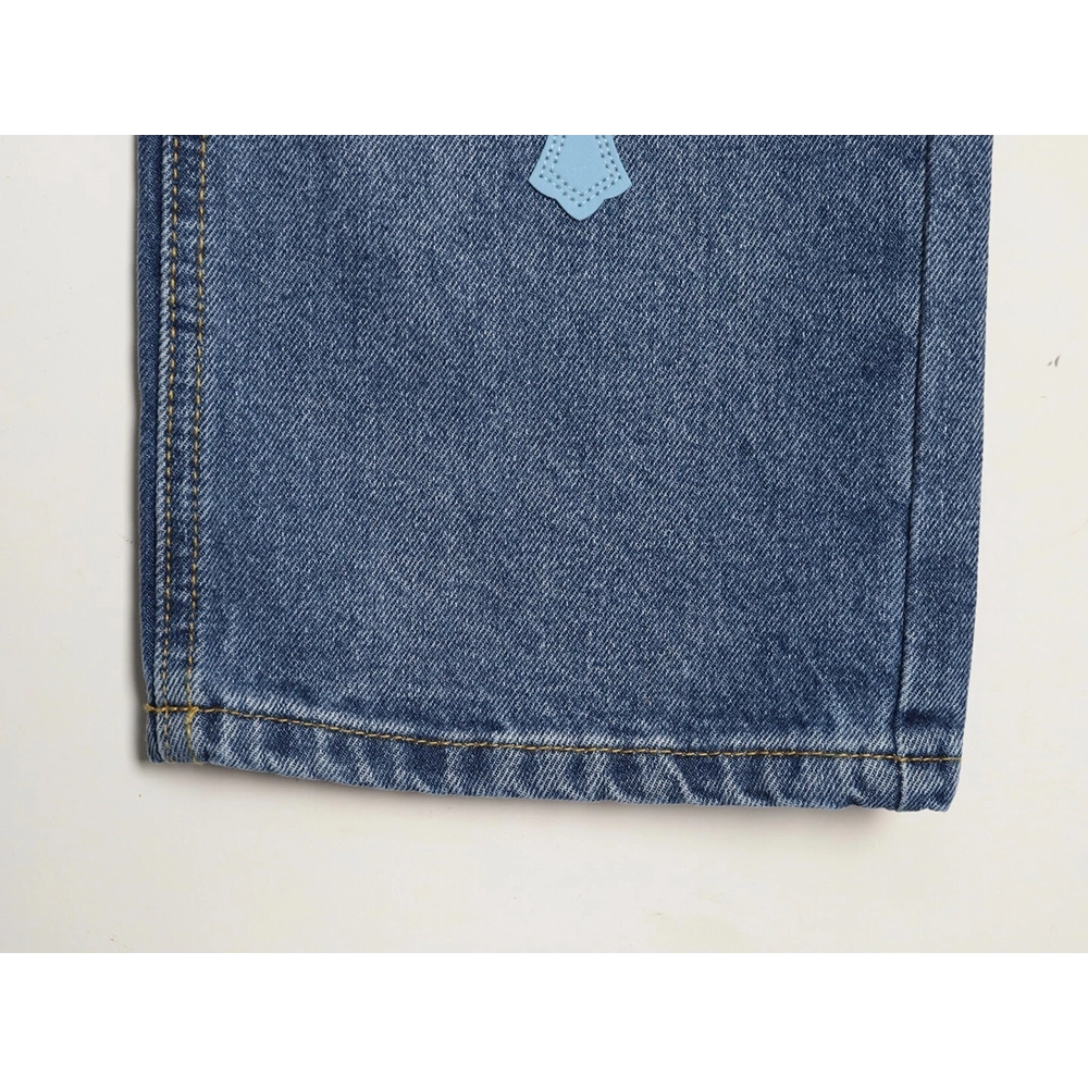 Chrome Hearts Back Sanskrit Cross Leather Pants TSK1,Chrome Hearts