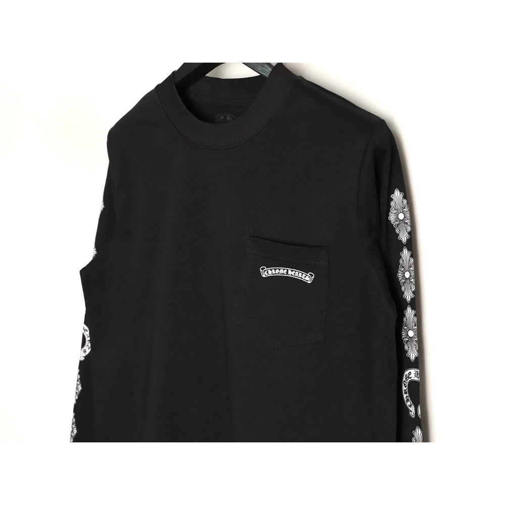 Chrome hearts back cross round neck long sleeves TSK1,Chrome Hearts