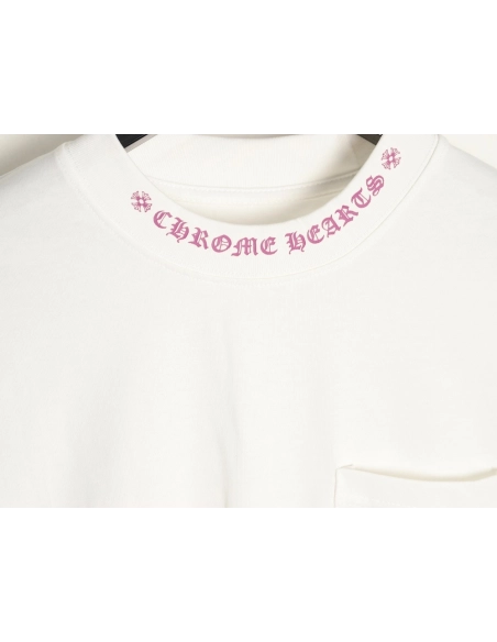 Chrome hearts neckline colorful Sanskrit round neck long sleeves,Chrome Hearts