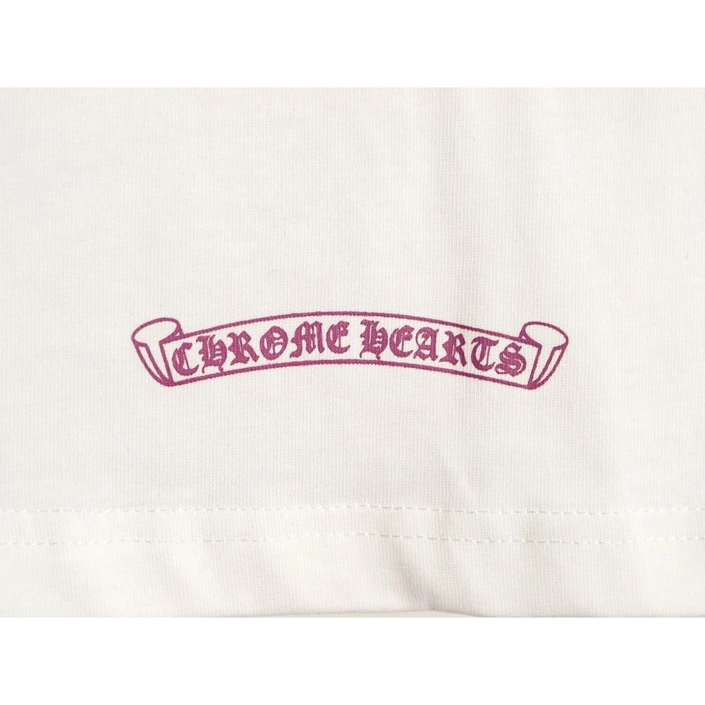Chrome hearts neckline colorful Sanskrit round neck long sleeves,Chrome Hearts