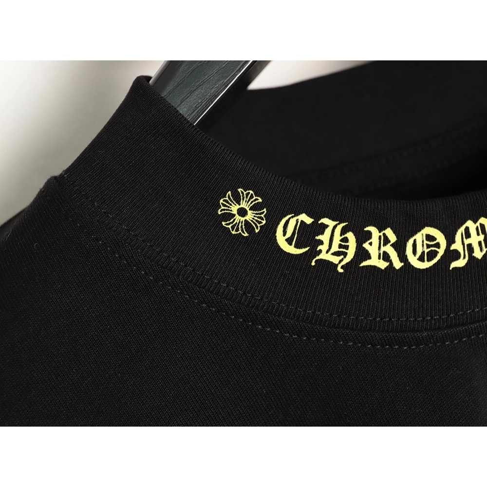 Chrome hearts neckline colorful Sanskrit round neck long sleeves TSK1,Chrome Hearts