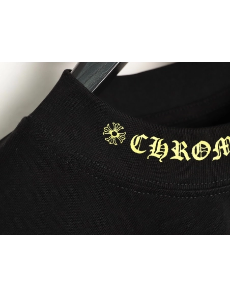 Chrome hearts neckline colorful Sanskrit round neck long sleeves TSK1,Chrome Hearts