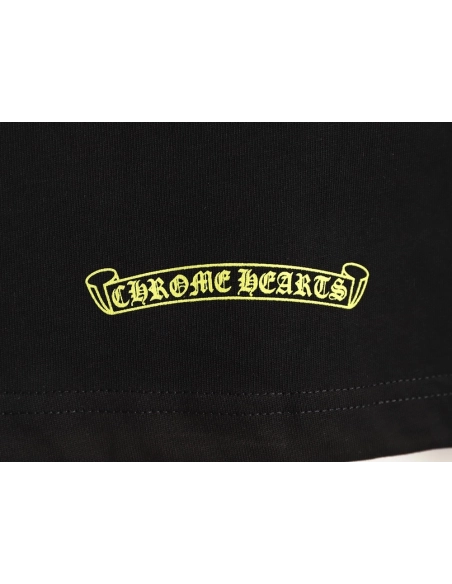 Chrome hearts neckline colorful Sanskrit round neck long sleeves TSK1,Chrome Hearts