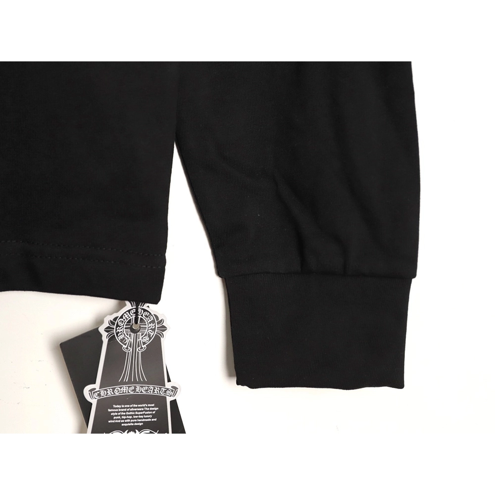 Chrome hearts blue horseshoe cross round neck long sleeves TSK1,Chrome Hearts