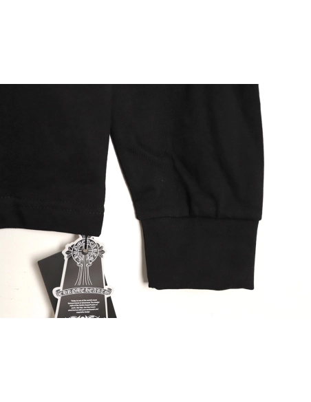 Chrome hearts blue horseshoe cross round neck long sleeves TSK1,Chrome Hearts