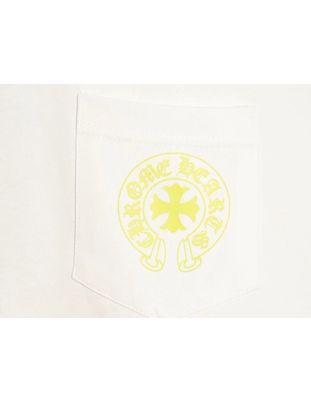 Chrome hearts Sanskrit lemon green round neck long sleeves,Chrome Hearts