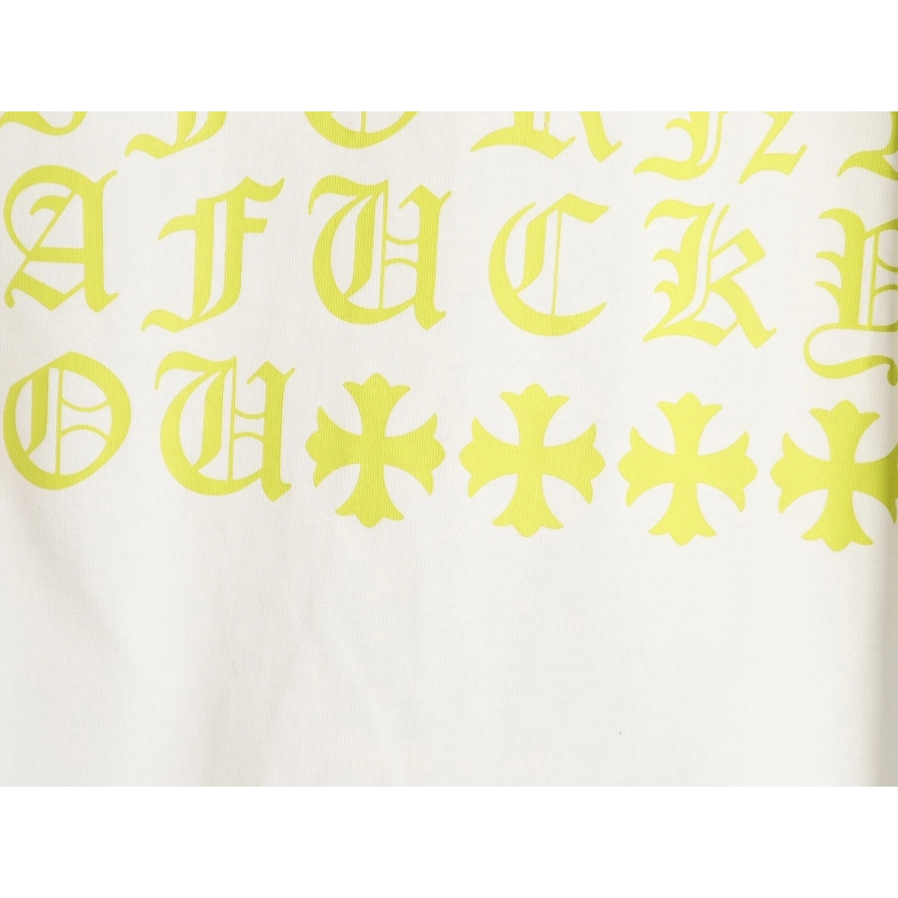 Chrome hearts Sanskrit lemon green round neck long sleeves,Chrome Hearts