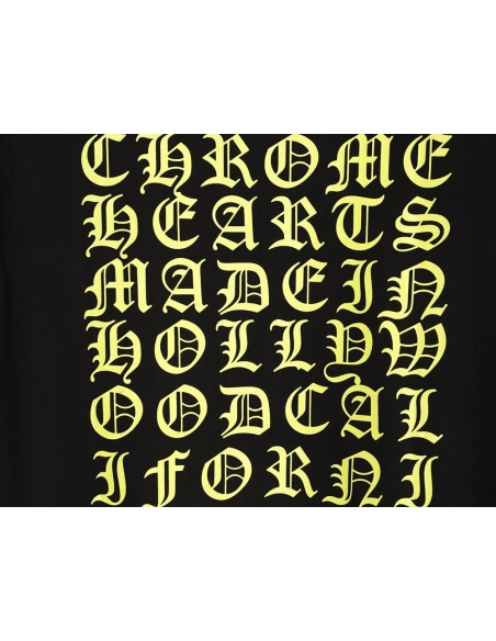 Chrome hearts Sanskrit lemon green round neck long sleeves TSK1,Chrome Hearts