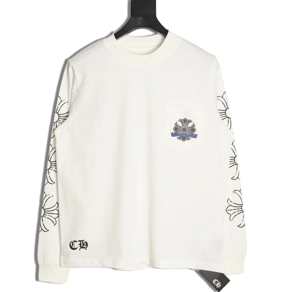 Chrome hearts damaged horseshoe round neck long sleeves,Chrome Hearts
