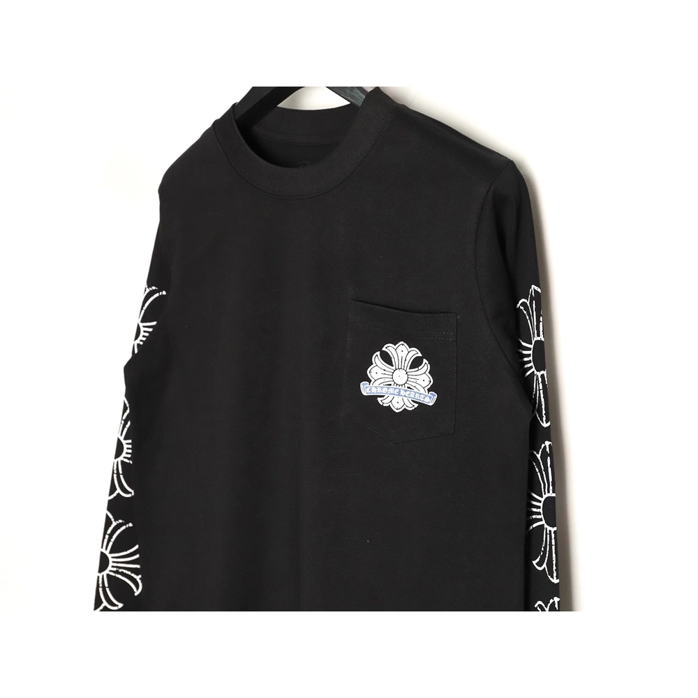 Chrome hearts damaged horseshoe round neck long sleeves TSK1,Chrome Hearts