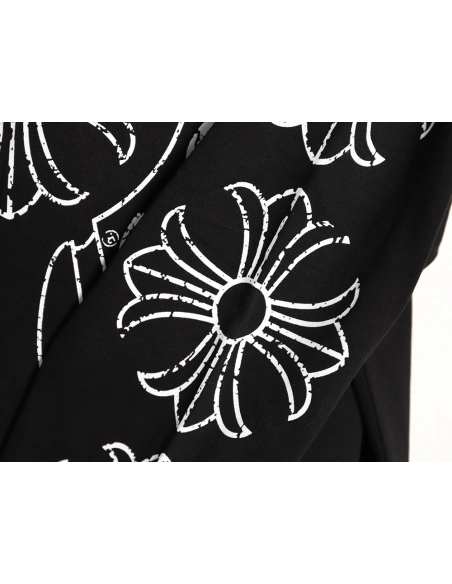 Chrome hearts damaged horseshoe round neck long sleeves TSK1,Chrome Hearts