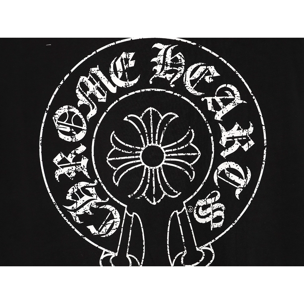 Chrome hearts damaged horseshoe round neck long sleeves TSK1,Chrome Hearts