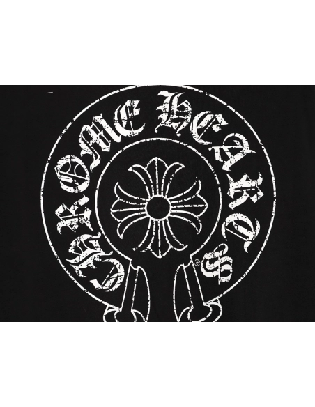 Chrome hearts damaged horseshoe round neck long sleeves TSK1,Chrome Hearts