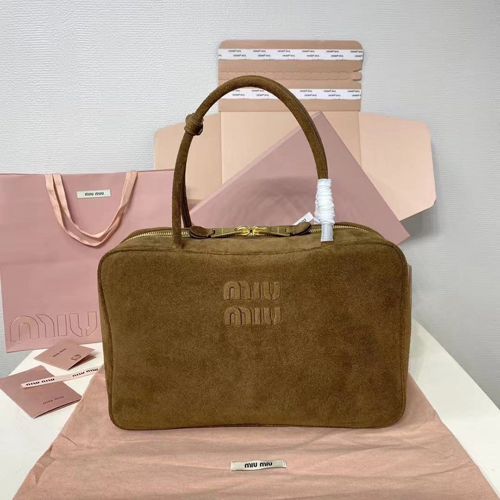 Miu Miu Suede Beau bags 5BB117 34X23X10cm,Miu Miu Bags