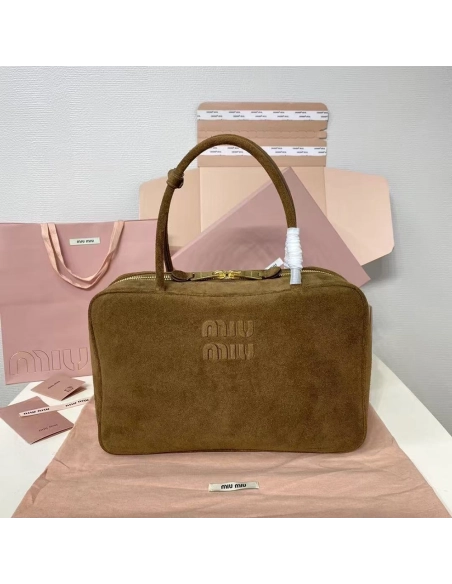Miu Miu Suede Beau bags 5BB117 34X23X10cm,Miu Miu Bags