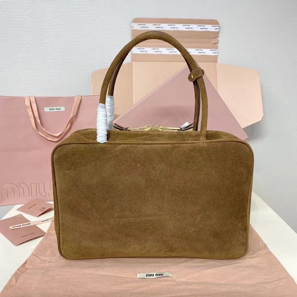 Miu Miu Suede Beau bags 5BB117 34X23X10cm,Miu Miu Bags