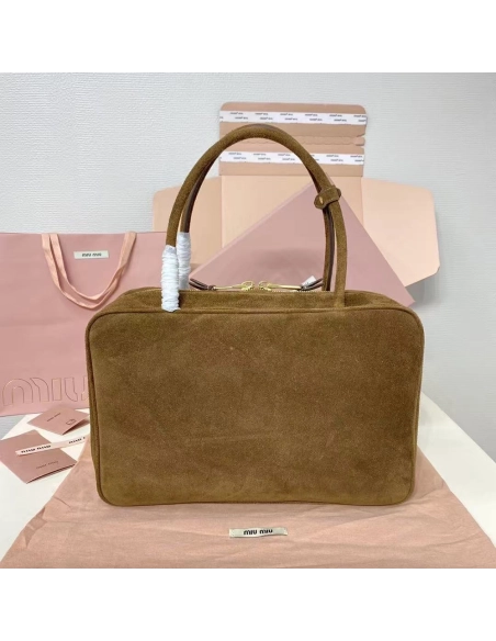 Miu Miu Suede Beau bags 5BB117 34X23X10cm,Miu Miu Bags