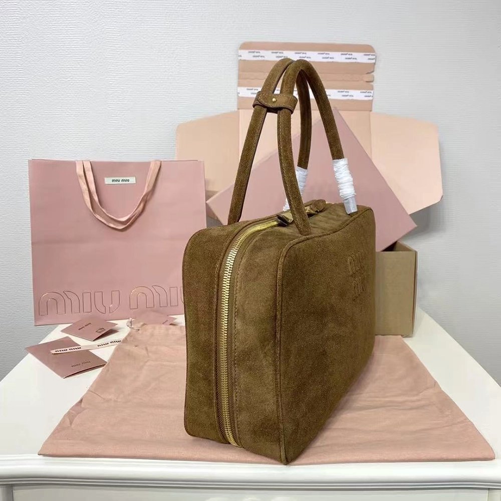 Miu Miu Suede Beau bags 5BB117 34X23X10cm,Miu Miu Bags