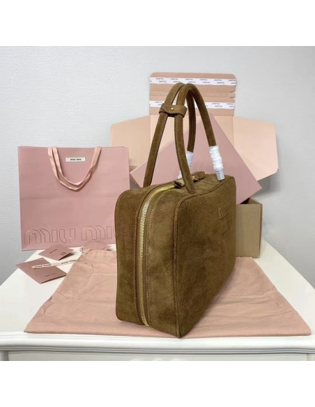 Miu Miu Suede Beau bags 5BB117 34X23X10cm,Miu Miu Bags