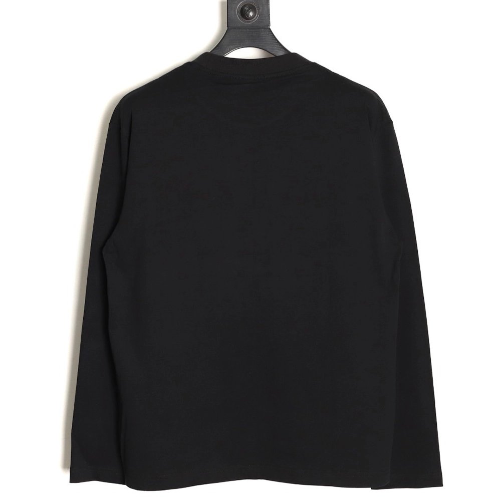 Loewe misplaced logo small embroidered long-sleeved T-shirt,Loewe