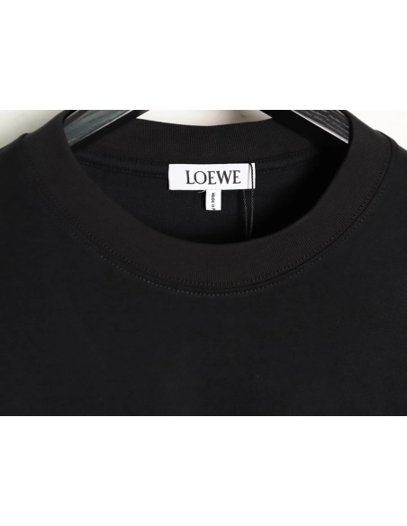 Loewe misplaced logo small embroidered long-sleeved T-shirt,Loewe