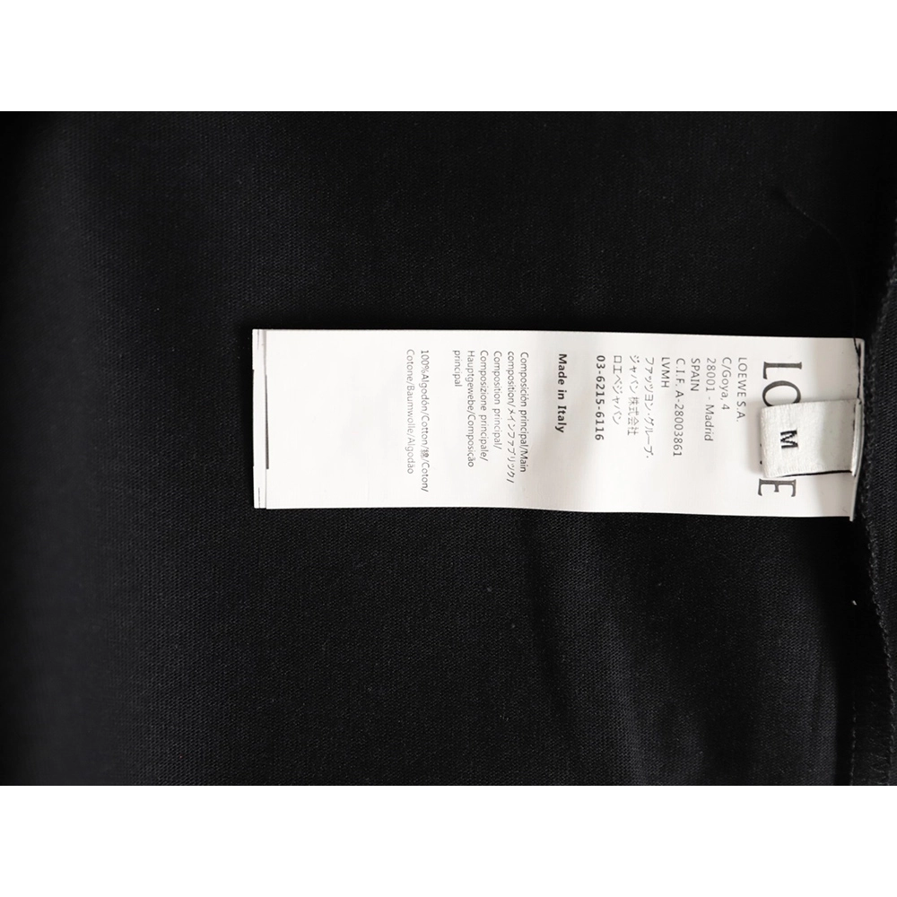 Loewe misplaced logo small embroidered long-sleeved T-shirt,Loewe