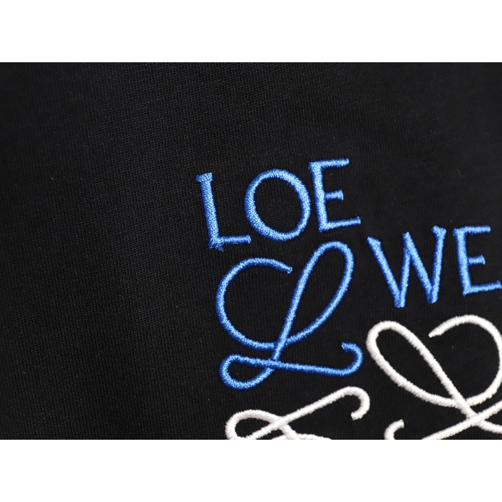 Loewe misplaced logo small embroidered long-sleeved T-shirt,Loewe