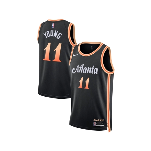 Unisex Atlanta Hawks Trae Young Black 2022 23 Swingman Jersey - City Edition,Atlanta Hawks,NBA,JERSEY with free shipping