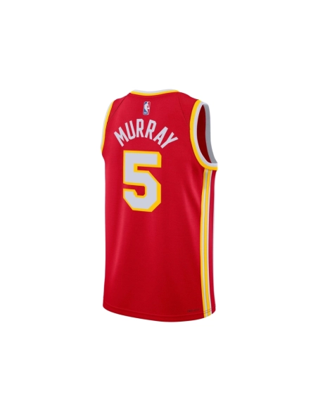 Unisex Atlanta Hawks Dejounte Murray Red Swingman Jersey - Icon Edition,Atlanta Hawks,NBA,JERSEY with free shipping