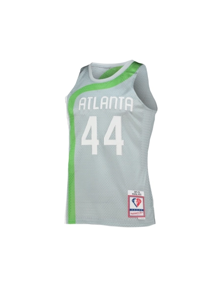 Mens Atlanta Hawks Pete Maravich Silver 75th Anniversary 1971 72 Hardwood Classics Swingman Jersey,Atlanta Hawks,NBA,JERSEY with