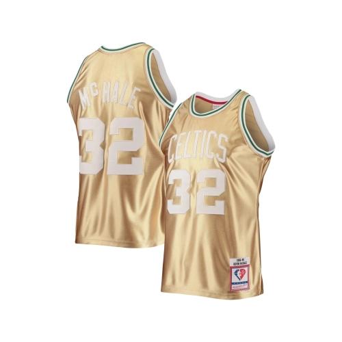 Mens Boston Celtics Kevin McHale Gold 75th Anniversary 1985 86 Hardwood Classics Swingman Jersey,Boston Celtics,NBA,JERSEY with 