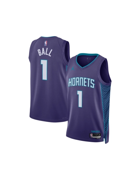 Unisex Charlotte Hornets LaMelo Ball Purple Swingman Jersey - Statement Edition,Charlotte Hornets,NBA,JERSEY with free shipping