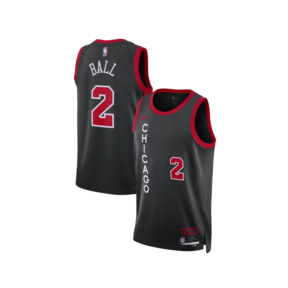 Unisex Chicago Bulls Lonzo Ball Black 2023 24 Swingman Jersey - City Edition,Chicago Bulls,NBA,JERSEY with free shipping
